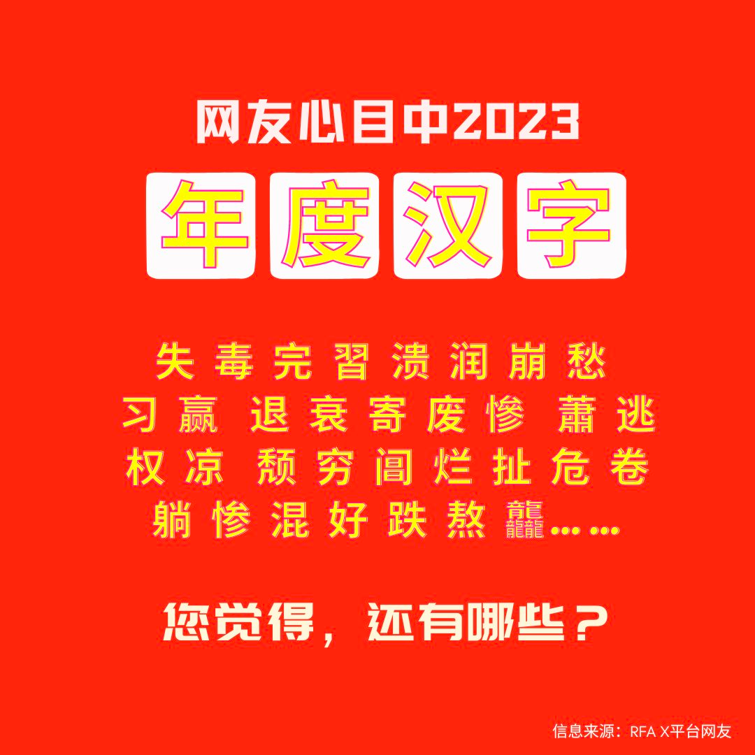 你心目中的2023年年度汉字是什么？