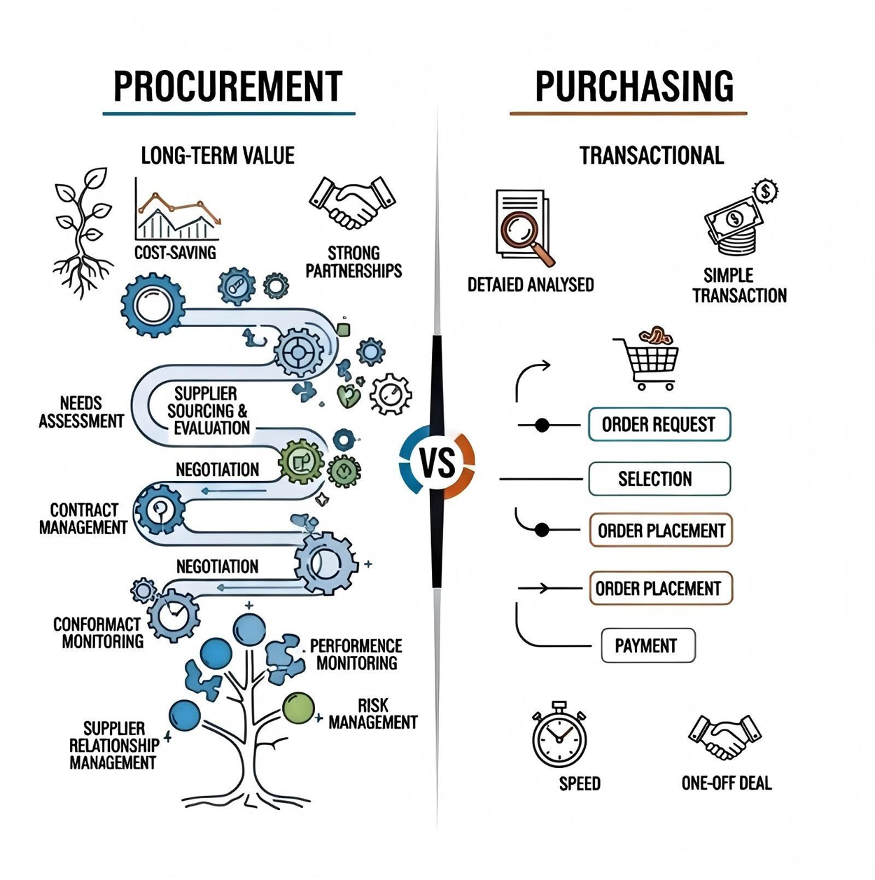 procurement vs purchasing