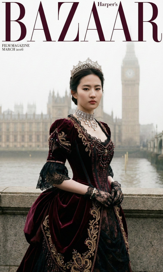 提示词：维多利亚哥特皇室写真照-拥抱AI