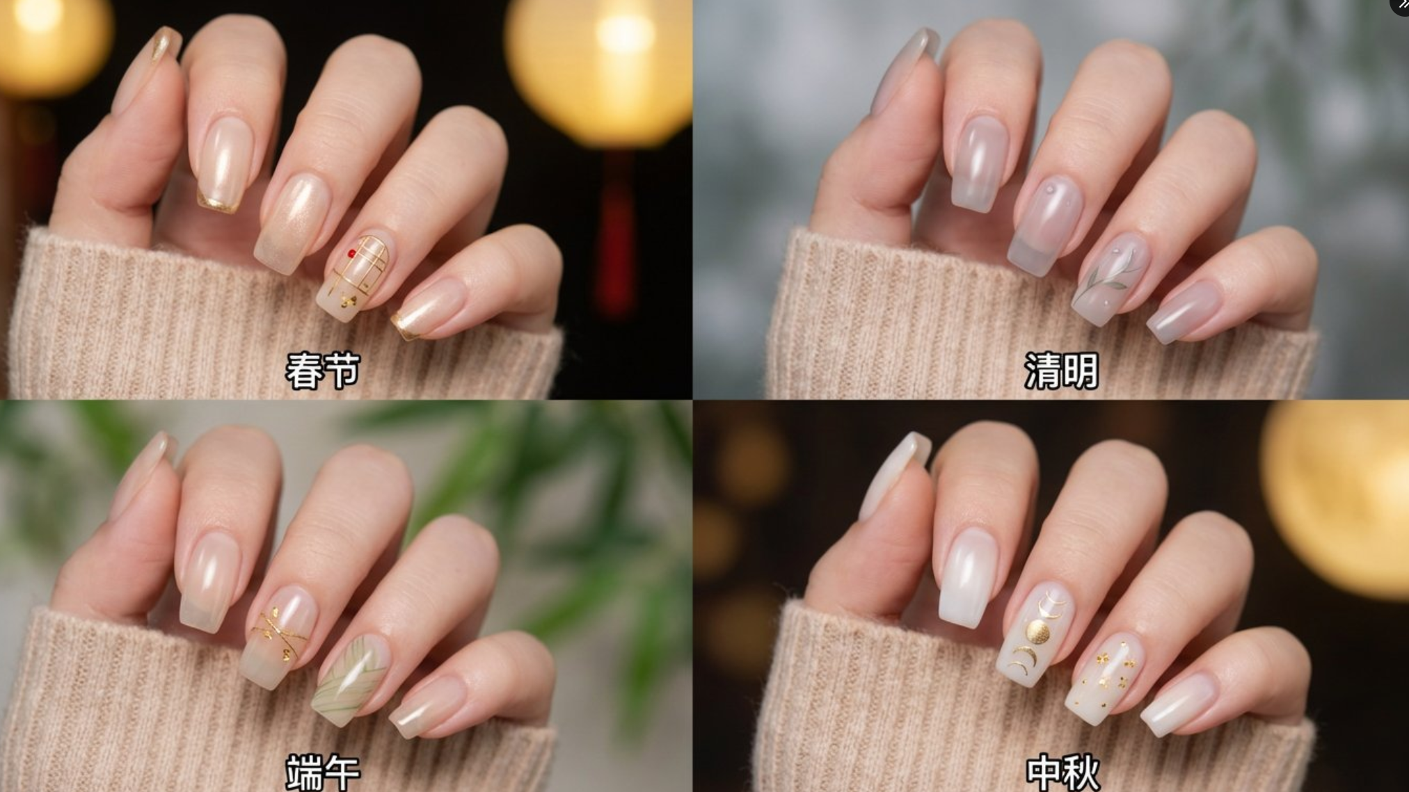 花了半天研究了美甲的提示词（算大产业了）-拥抱AI