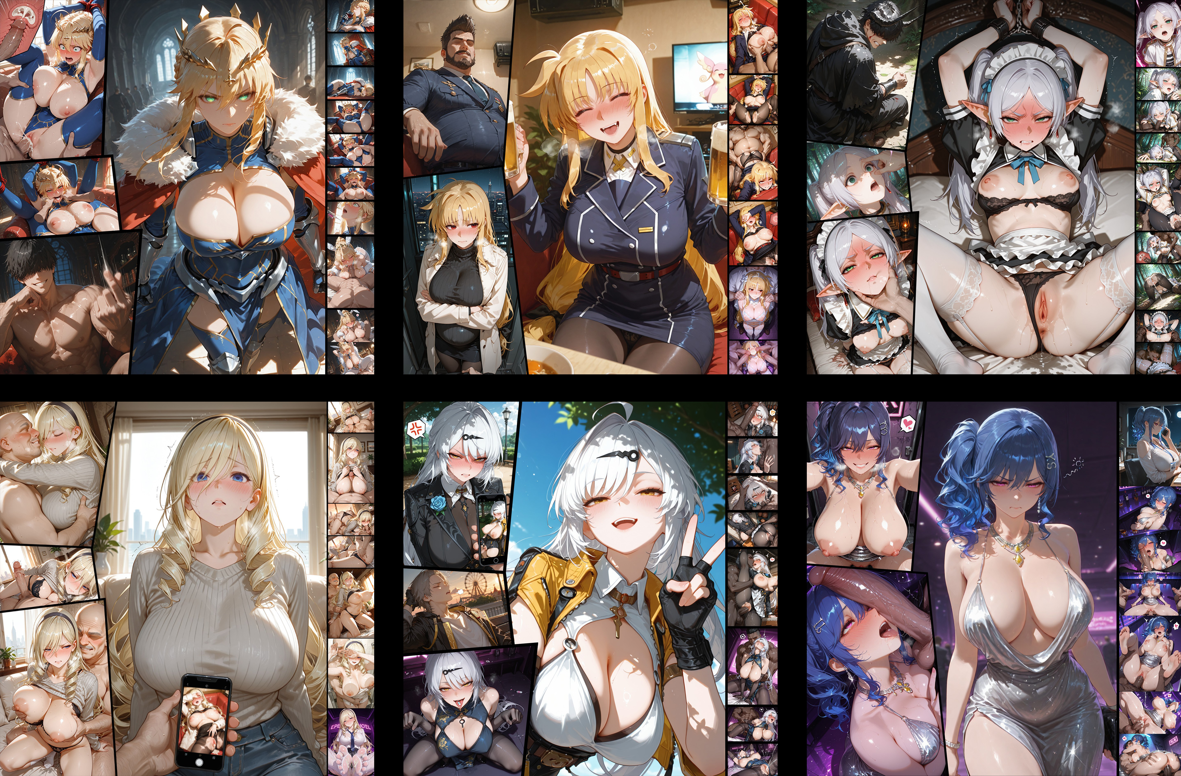 【最新更新】恶堕/胁迫NTR巨乳Ai画师【Paperhero】，超绝忍耐表情，调教大奶子御姐~2026年1月合集【6套（可拆分下载）-838M】-第1张图片-萌站