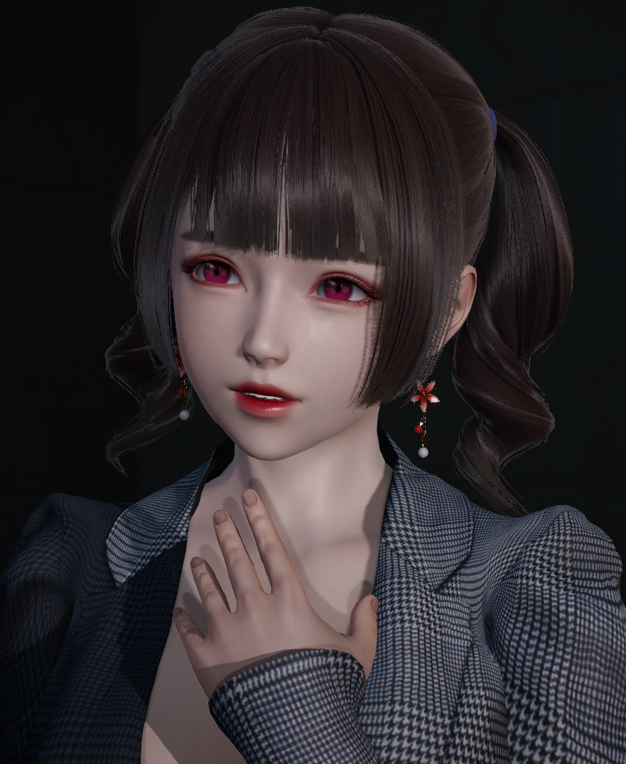 捏了个弯眼型小妹子